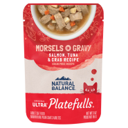 NB Cat Platefulls Salmon Tuna & Crab in Gravy Pouch 24/3oz