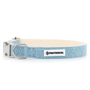 Pawtanical Hemp Collar Medium 1"x14-20" Lake Blue