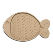 Bella Spill Proof Fish Shaped Cat Mat Tan