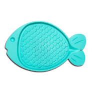 Bella Spill Proof Fish Shaped Cat Mat Green