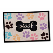 Bella Fashion Mats Woof w/ Multi Paws