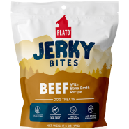 Plato Dog Jerky Bites Beef w/Bone Broth 6oz