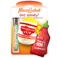 Meowijuana Cat Toy Get Noodly Noodles & Sriracha 2pk