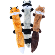ZippyPaws Skinny Peltz Fox/Raccoon/Squirrel Large 3pk
