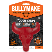 Bullymake Dog Toy Tough Chew Nylon Bullhorns Red