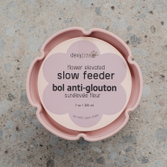 Dexypaws Cat Elevated Slow Feeder Flower Blush Pink