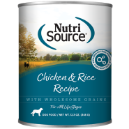 NutriSource Dog Chicken & Rice 12/12.3oz