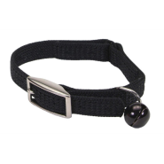 Sassy SnagProof Nyl Safety Cat Collar Black 8"