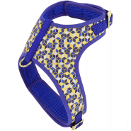 Accent Dog Metallic Harness ClscBluDmd Sm 5/8"x16"-20"