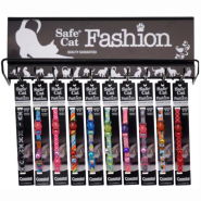Safe Cat Fashion Adjustable Breakaway Collar Display