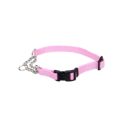 Adj Check Training Collar w/Buckle 3/4" Bright Pink 22"