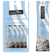Fussie Cat Treats Premium Tuna w/Oceanfish Puree 4/0.5oz
